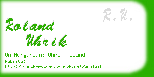 roland uhrik business card